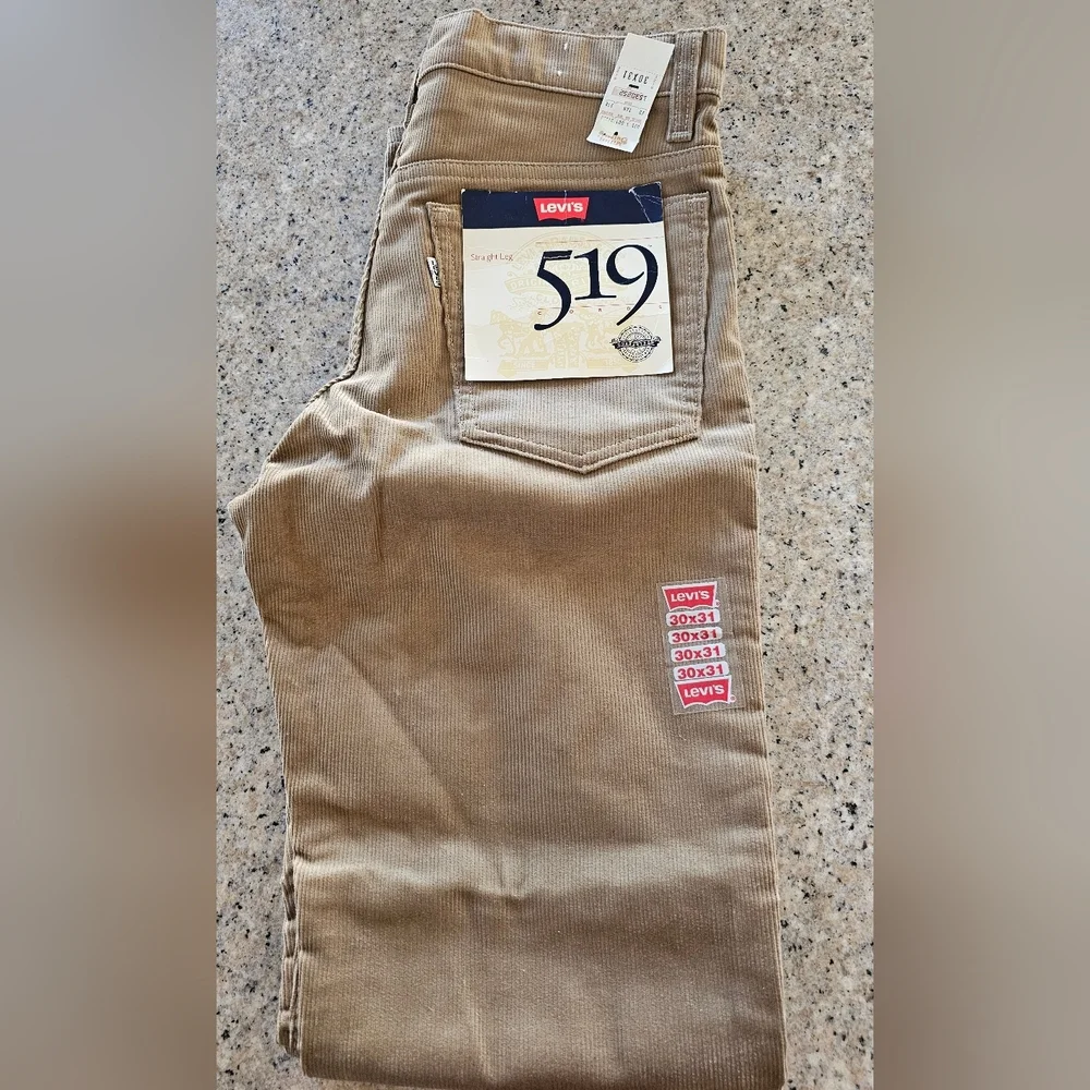Vintage LEVIS 519 Corduroy Tan Straight Leg Pants 30X31 NWT - Picture 3 of 12